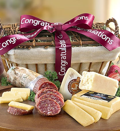 Congratulations Sausage & Cheese Gift Basket